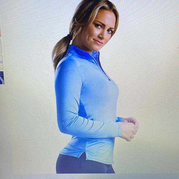 SanSoleil Women’s Sunglow UV 50 Quarter Zip Long Sleeve Top Size Medium - Picture 2 of 16